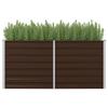 Gardening Brown Raised Garden Bed 160 x 80 x 77 cm, Galvanized Steel view 1