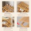 4-Tier Folding Bamboo Shoe Rack, Sturdy Freestanding Organizer for Corners, Doors, Hallways, and Bedrooms view 3