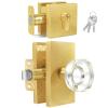 BonKuDoo Door Knob with Latch, Exterior Door Lock Set with Lock and Keys view 1