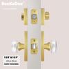 BonKuDoo Door Knob with Latch, Exterior Door Lock Set with Lock and Keys view 4