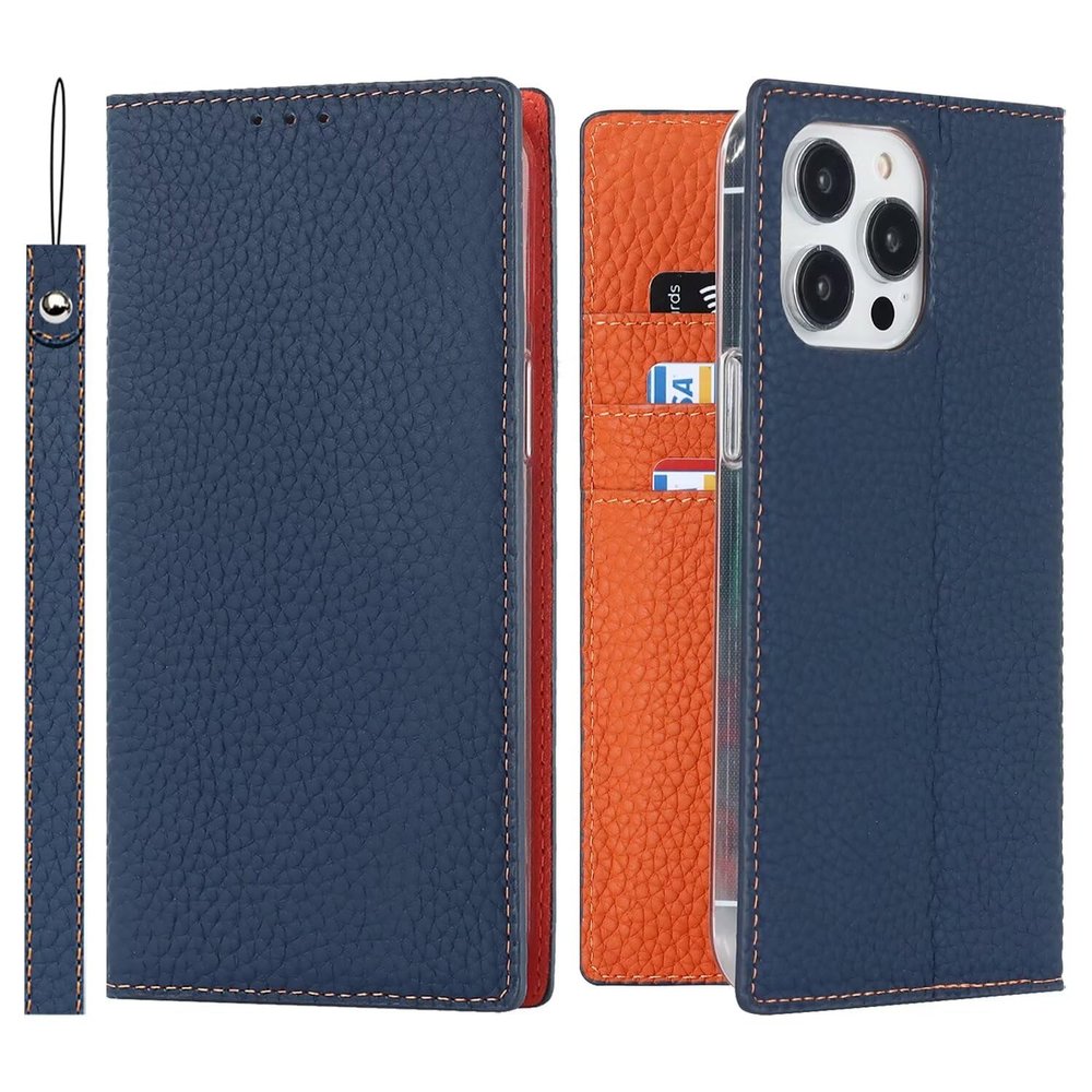 Beajew 2024 Upgraded Case for iPhone 12/12 Pro, Premium Leather Wallet Case, RFID Protection, Foldable Stand, Dark Blue