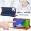 Beajew 2024 Upgraded Case for iPhone 12/12 Pro, Premium Leather Wallet Case, RFID Protection, Foldable Stand, Dark Blue view 2