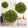 Zerodeko Green Hanging Artificial Boxwood Balls for Decoration view 3