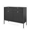 Lomadox Sideboard, 104 cm Wide, Black, Black Base, Gold-Tone Handles view 1