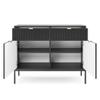 Lomadox Sideboard, 104 cm Wide, Black, Black Base, Gold-Tone Handles view 2