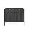 Lomadox Sideboard, 104 cm Wide, Black, Black Base, Gold-Tone Handles view 3