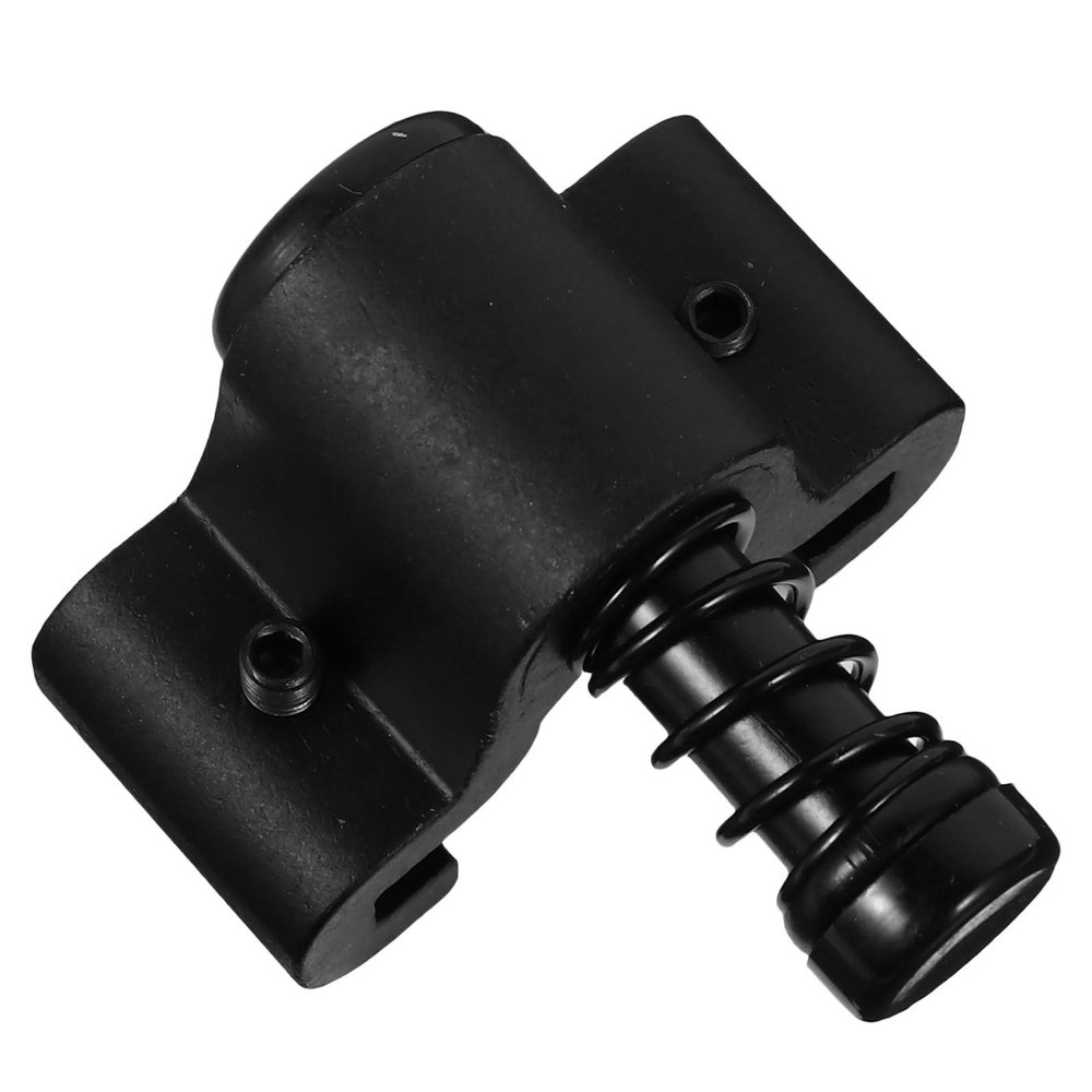 BESTonZON Sliding Door Stopper for Barn Doors, Black, No-Drill Floor Guide