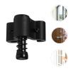 BESTonZON Sliding Door Stopper for Barn Doors, Black, No-Drill Floor Guide view 3