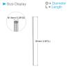 CoCud Round HSS Steel Rod, 1.5 mm × 60 mm, HRC 63–65, 5 Pieces view 2