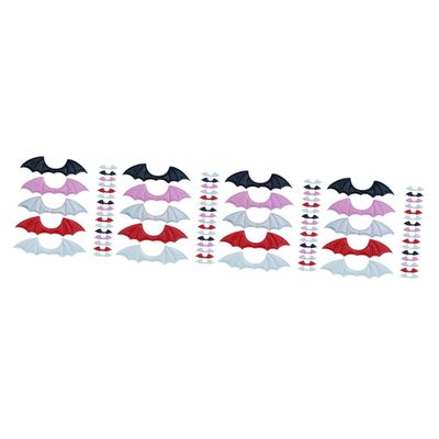 LALAFINA 80-Piece Halloween Bat Wing Accessories for Clothing, Shoes, Hair, Costumes, and DIY Projects, Assorted Colors