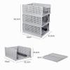 GREELUE Closet Organizer, 3-Pack, Foldable Storage Boxes, Gray view 2