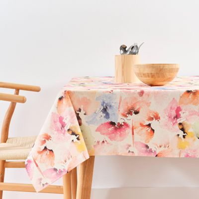 Belum 0120-408 Stain-Resistant Tablecloth, 100 x 155 cm, Extra Soft, Multicolor, 100% Organic Cotton