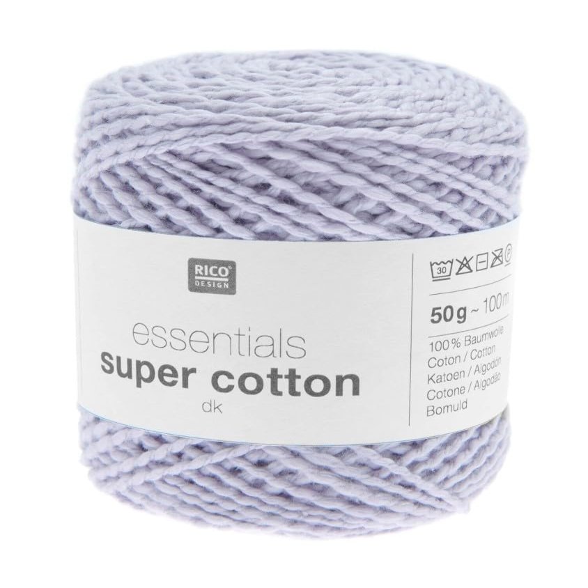 Rico Design Essentials Super Cotton DK Knitting or Crochet Yarn