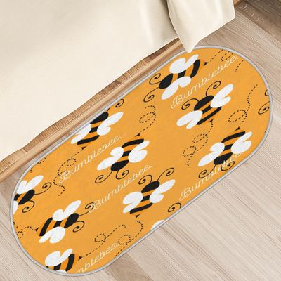 TropicalLife Bee Area Rug, 50 x 120 cm, Thick Long-Pile Non-Slip Mat