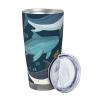 VducK 590 ml Insulated Stainless Steel Travel Tumbler with Lid, Whale Pattern view 2
