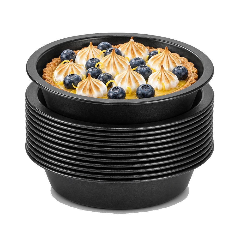 RHBLME Mini Cake Pans, 5 in, Nonstick Carbon Steel, 10-Pack
