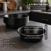 RHBLME Mini Cake Pans, 5 in, Nonstick Carbon Steel, 10-Pack view 2