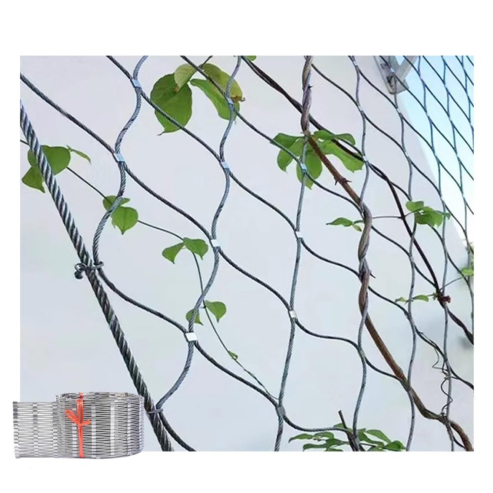 SHINGJING 304 Stainless Steel Safety Rope Net, H2 x L1 m