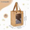 NBEADS 12-Pack Kraft Paper Gift Bags with Windows, 20 x 15 x 10.3 cm, with Handles, Camel view 2