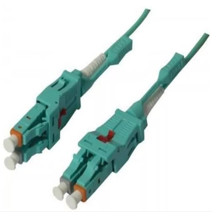 Synergy21 2-Fiber Fiber-Optic Patch Cable, 15 m, LC-LC, 50/125 µm OM3, Uniboot, Rotatable Push/Pull, 2 mm OD