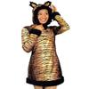 Das Kostmland Women's Tiger Costume with Hood, Tail and Leg Warmers, Size 36/38 view 2
