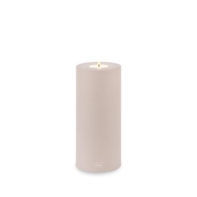 Qult Farluce Trend Cappuccino 8 + 10 cm Candle-Shaped Tealight Holder, Plastic Candle Look, with Tealight (8 H 18 cm)