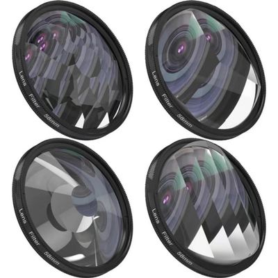ZGYDNM Kaleidoscope Camera Filter, Prism Special Effects Filter for SLR Lenses (Size: Add 58 mm Clip, Color: 58 mm 2-Prism)