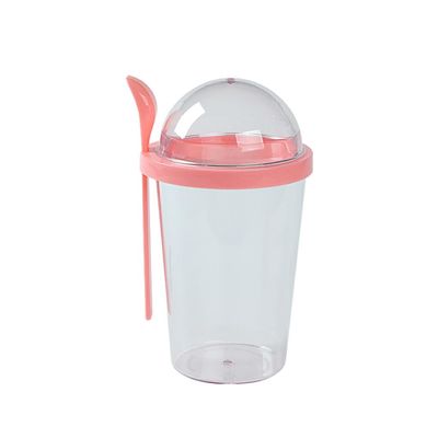 Guangcailun Double-Layer Salad Cup with Spoon, BPA-Free, 500 mL