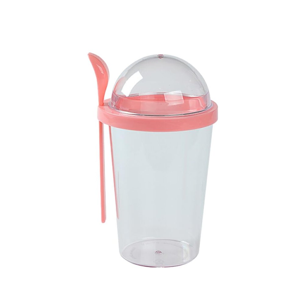 Guangcailun Double-Layer Salad Cup with Spoon, BPA-Free, 500 mL