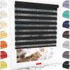 Schuette Black Flag Day & Night Double Roller Shade, 115 x 230 cm, No-Drill or Drill Mount view 1