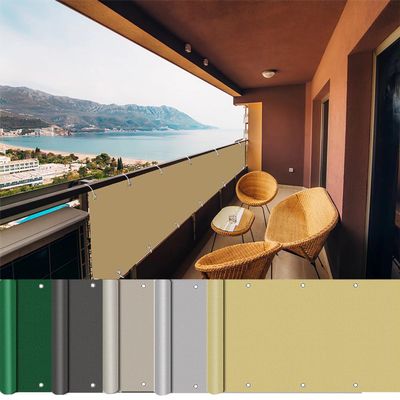 AEREY Balcony Windbreak – 500 × 1000 cm, 160 g/m² Balcony Privacy Screen with Grommets, Nylon Cable Ties and Cord for Gardens, Camping and Leisure – Cream