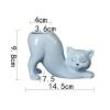 Cartoon Cat Flower Pot, Porcelain Vase, Ceramic Bonsai Planter, White view 2