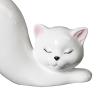Cartoon Cat Flower Pot, Porcelain Vase, Ceramic Bonsai Planter, White view 3
