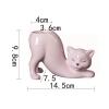 Cartoon Cat Flower Pot, Porcelain Vase, Ceramic Bonsai Planter, White view 4