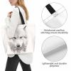 FWJZDSP Stylish Canvas Tote Bag for Women and Girls, Wolf Dangerous Face, Lightweight Medium Reusable Shoulder Bag view 4