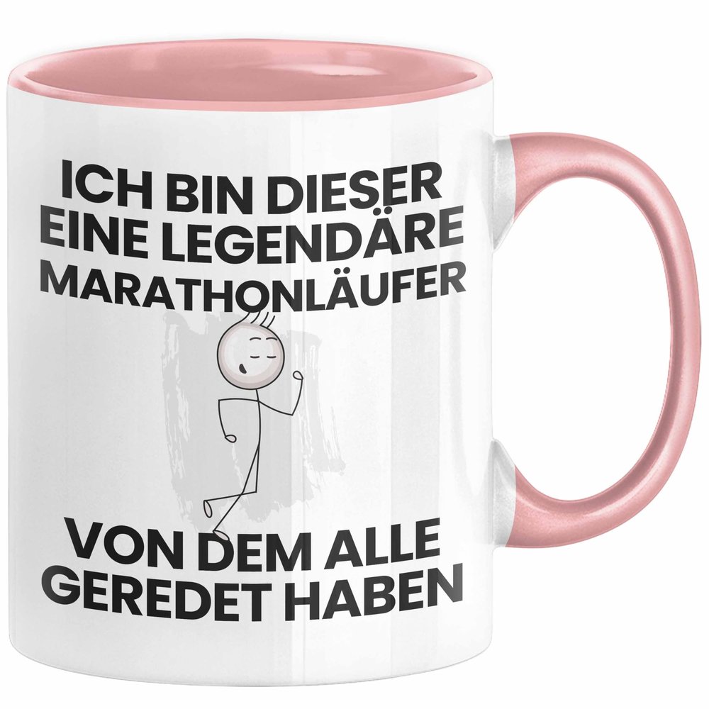 Marathon Runner Gift Mug – Funny Birthday Gift Idea, "I’m That Legendary Marathon Runner Everyone Was Talking About" (Pink)