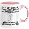 Marathon Runner Gift Mug – Funny Birthday Gift Idea, "I’m That Legendary Marathon Runner Everyone Was Talking About" (Pink) view 1