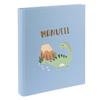 minimutz Personalized Kids' Certificate Folder with Name, Dino Design, Linen, Light Blue view 1