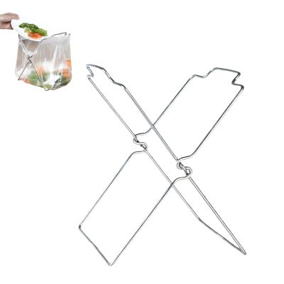 Gsycle Trash Bag Holder, 2-Pack, Portable Stainless Steel Stand