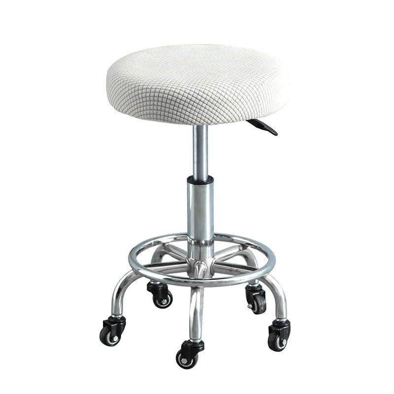 Accrol Round Stool Cover, Polar Fleece, Removable Protective Seat Cover, Beige