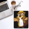 VducK Gaming Mouse Pad, Cartoon Beaver, Printed, Square, Waterproof, Non-Slip Rubber Base, 20.1 x 24.1 cm view 1