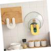 VINTORKY Wall-Mounted Pot Lid and Cutting Board Holder, Space-Saving, Drill-Free ABS Plastic view 4