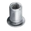 Flat-Head Blind Rivet Nuts, Zinc-Plated Steel M6, 5.0–8.0 mm Grip Range, 10-Pack view 1