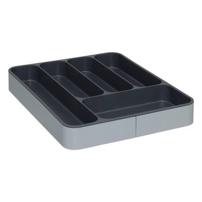 5five Extendable Cutlery Tray, Gray