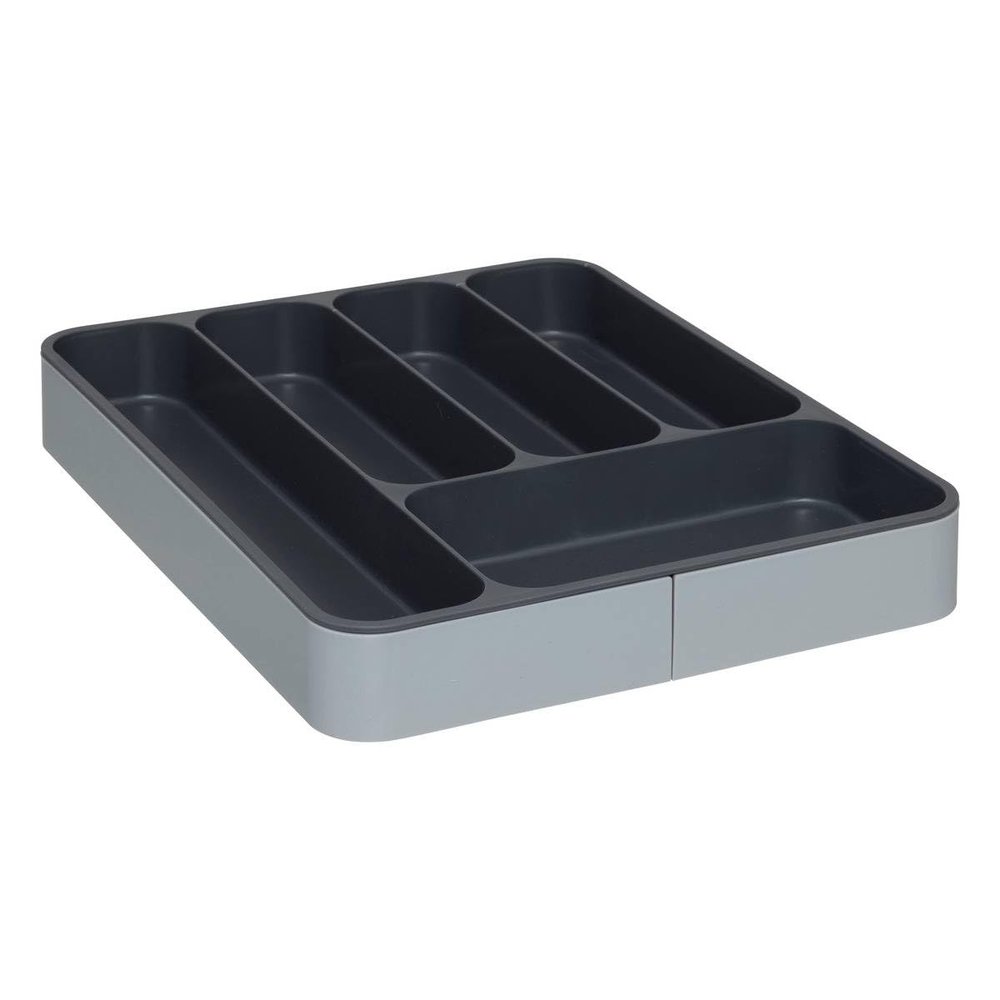 5five Extendable Cutlery Tray, Gray