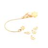 Vintageparts Pinwheel Charms, 201 Stainless Steel, 18K Gold-Plated, 10 x 6 mm, 8-Piece Set view 4