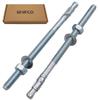 SKIR'CO (15 pcs) Zinc-Plated Wedge Anchors M8 x 140 mm, Concrete Anchors view 2