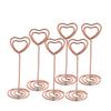 TEHAUX 18-Piece Heart-Shaped Rose Gold Photo Holder Set view 1