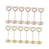 TEHAUX 18-Piece Heart-Shaped Rose Gold Photo Holder Set view 2