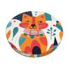 Round Velvet Stool Seat Cover with Pet Face Pattern view 2